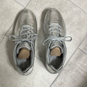 Skechers Metallic Silver Sneakers
